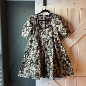 Dressed in LALA Estate Sale mini dress in Teddy Bears